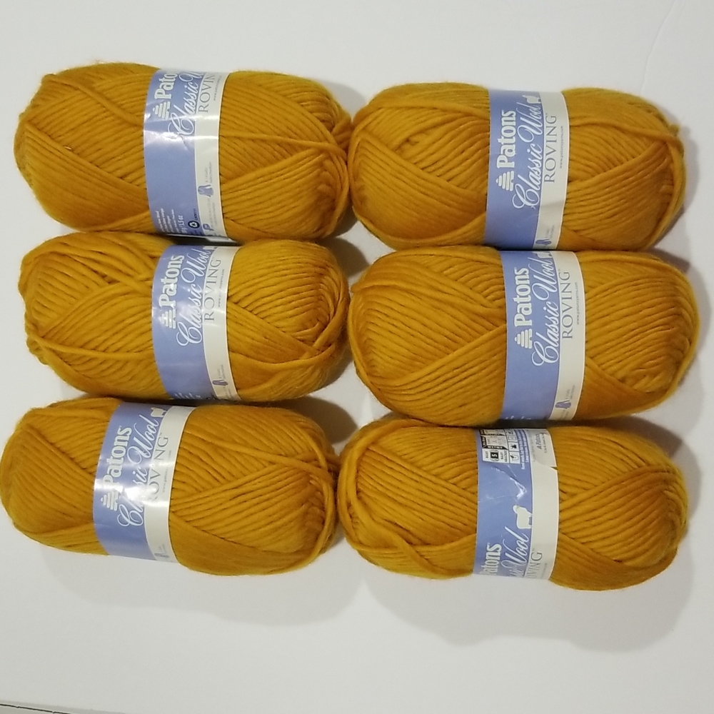 100% Wool yarn 6 skeins super bulky Patons Classic Wool
